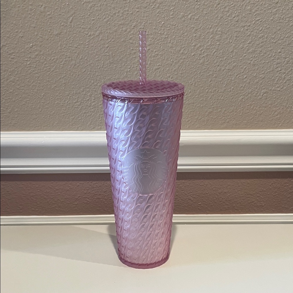 Starbucks Iridescent Pink Tumbler with Straw